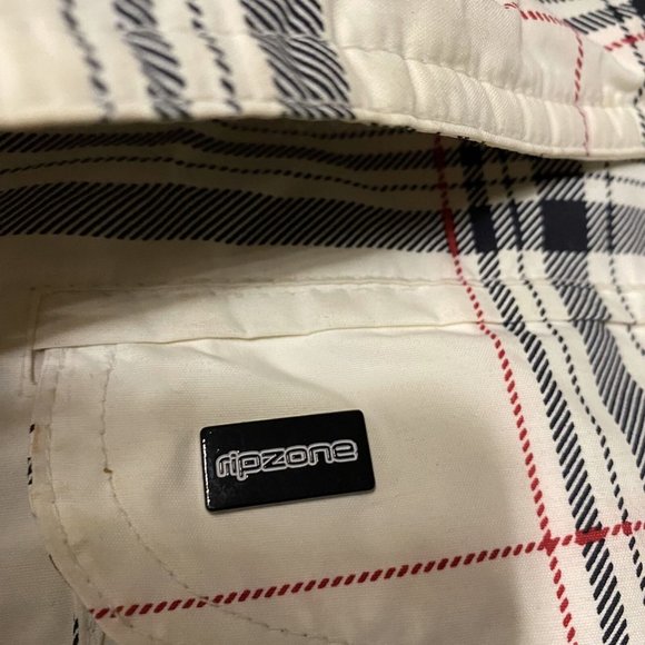 Ripzone Core Jacket Men's XL Beige Plaid Fleece Lined Full Zip Nylon Long Sleeve - Picture 4 of 16